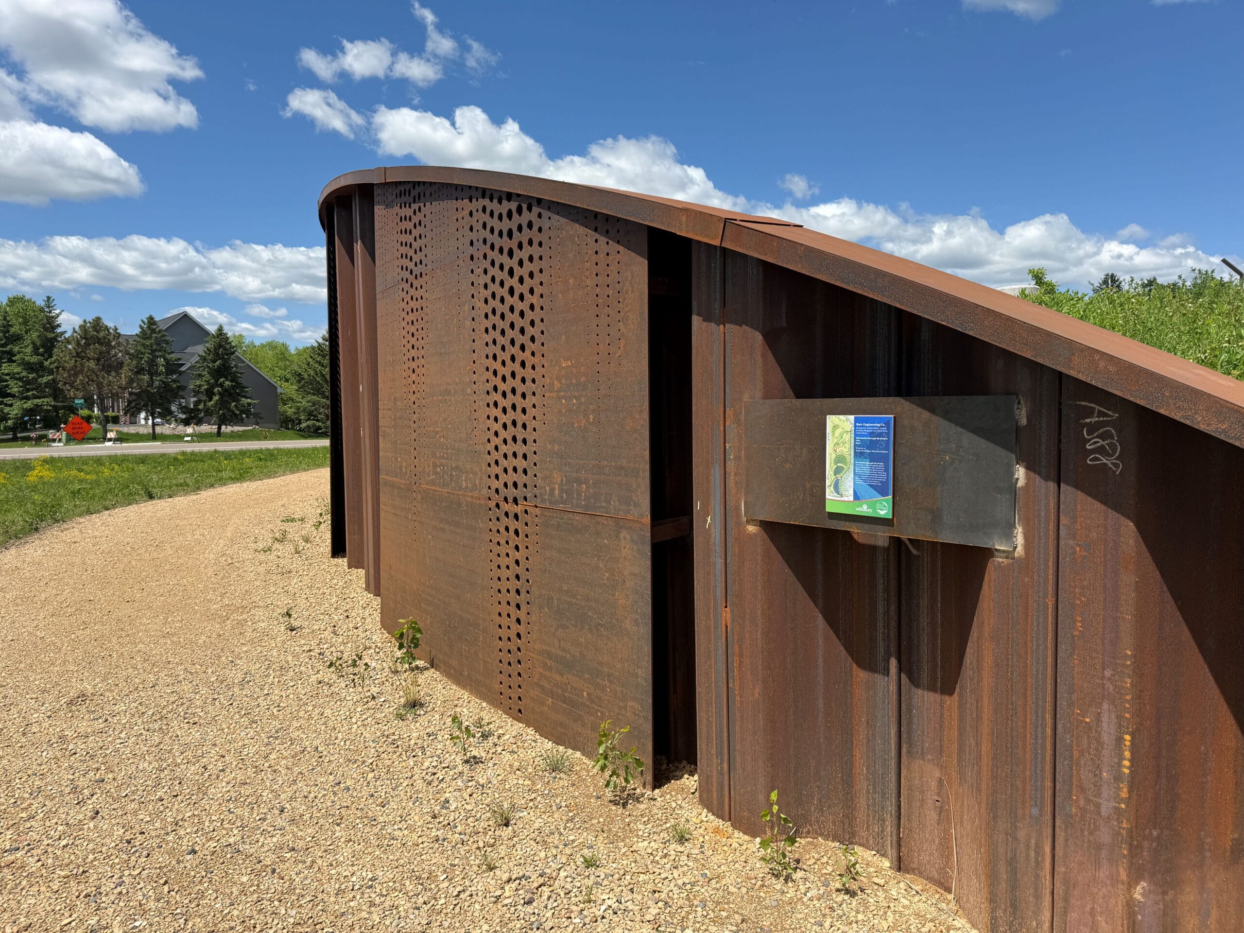 Corten steel wall