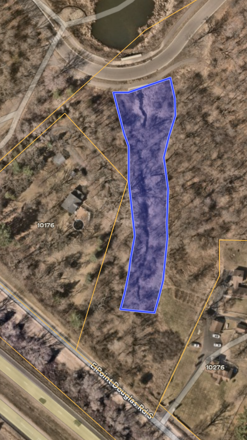 Aerial view of Ravine Lake Channel project area