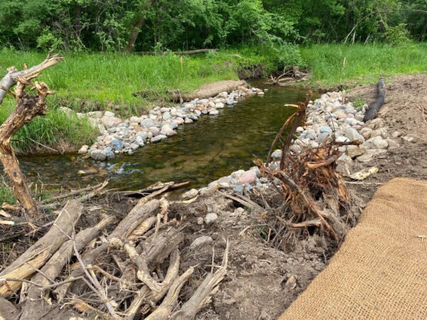 A stream under construction