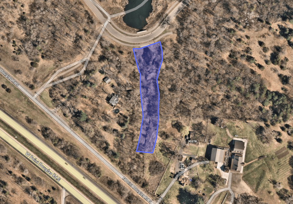 Aerial map of stream